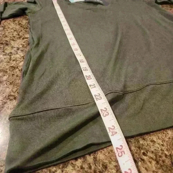 NWT Market & Spruce Olive Estoria French Terry Pocket Knit Long-Sleeve Top - Picture 10 of 11